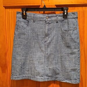 Croft & Barrow Womens Blue Denim Mini Skort